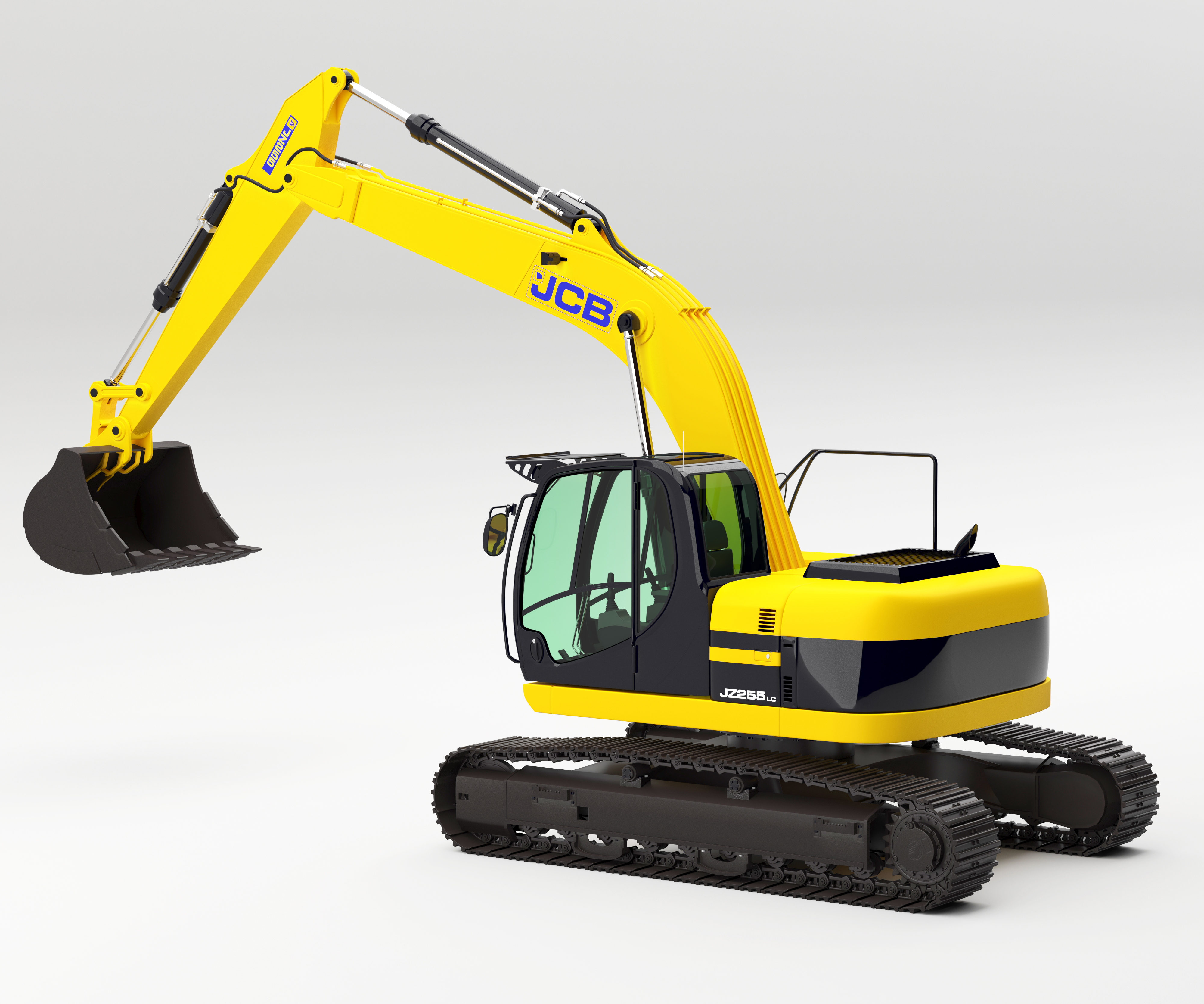🚜 JCB-JZ255 Excavator rigged 3d model・ OBJ File for ・Cults